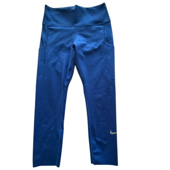 Nike Dri- Fit Royal Blue Leggings- Womens Size M - Picture 1 of 9